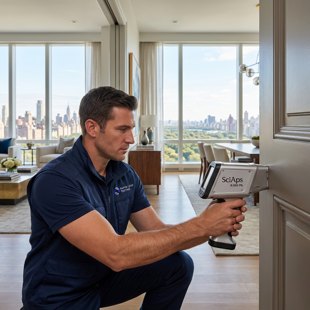 NYC Lead Testing Specialist using SciAps X-550 Pb XRF Analyzer