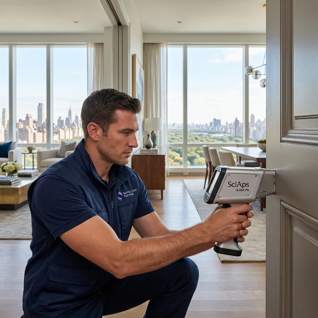 NYC Lead Testing Specialist using SciAps X-550 Pb XRF Analyzer